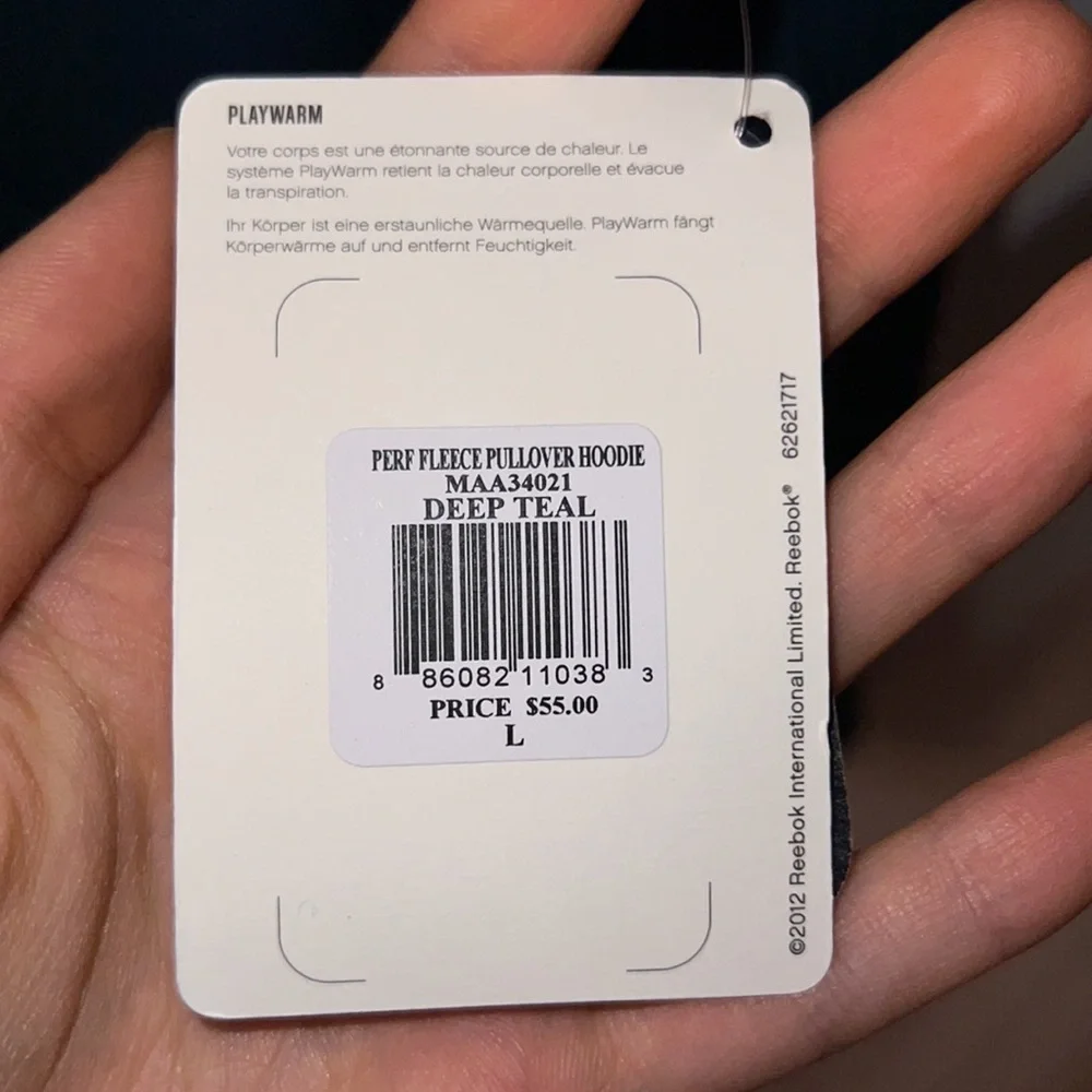 Reebok Perf Fleece Pullover Hoodie - Picture 3 of 5